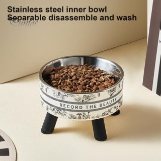 Erhöhter Futternapf für Haustiere, erhöhter Futternapf für Katzen mit Ständer, rutschfester Futter- und Wasserspender aus Ede