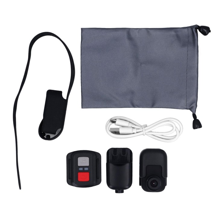 4K Katzenhalsbandkamera IPS-Touchscreen HD WiFi Haustierkamera Kleine Action-Sport-Hundekamera Magnetclip schwarz