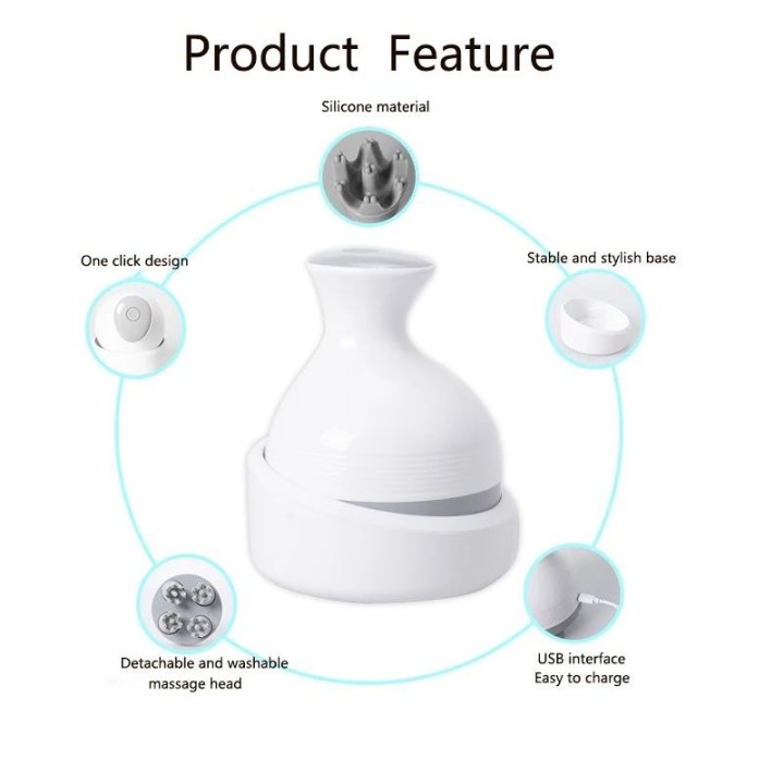 Elektrisches Kopfmassagegerät, multifunktional, Gesundheitspflege für Kopfhaut, Körper, Schulter, Nacken, Massage für Haustie