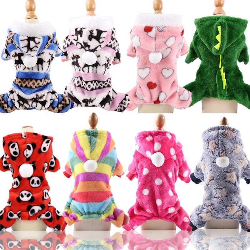 Hundekleidung, warm, weich, Fleece, Hunde-Overalls, Haustierkleidung für kleine Hunde, Katzen, Hoodies, Chihuahua, Yorkshire,