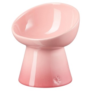 Le Creuset Haustierball mit hohem Stand, tiefes Naturrosa, für Hunde und Katzen, fleckenabweisend, mikrowellengeeignet, japan