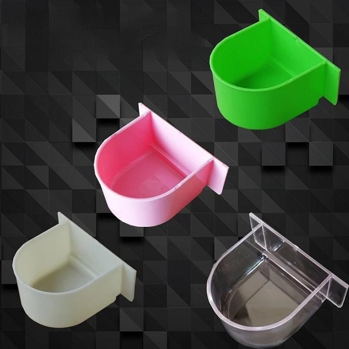 Vogelkäfig-Futterboxen, Futtertrog für Papageien, Futter- und Wassernapf, Becher, Wellensittiche, Aras, Finken, Kanarienvögel