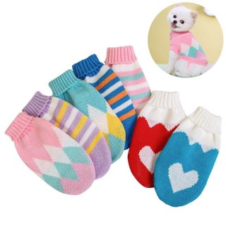 Strickpullover für kleine Hunde und Katzen, Herbst und Winter, warm, Rollkragen, weich, gemütlich, Kätzchen-Kostüm, Yorkies,