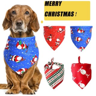Weihnachten Haustier Speichel Handtuch, Hund Schal, Katze Dekoration Schal, Haustier Dekoration blau