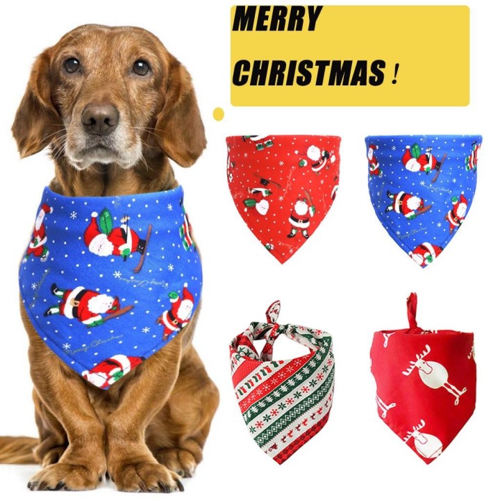 Weihnachten Haustier Speichel Handtuch, Hund Schal, Katze Dekoration Schal, Haustier Dekoration blau