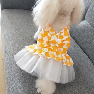 Sommer Haustier Hund Spitze Tullle Baumwolle Kleid Sweety Hund Kleidung Kleine Hund Tutu Kleid Party Geburtstag Hochzeit Bowk