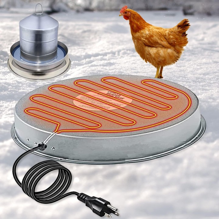 Beheizte Basis für Geflügeltränke, Hühnerwasserbereiter 30 W für Winter-Enteisung, beheizte Basis, Haustier-Warmwasserbereite