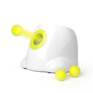 All For Paws Hundeballwerfer, automatischer Ball-Robo-Werfer für einstellbare Abschussdistanz in 3 automatischen Bällen, komm