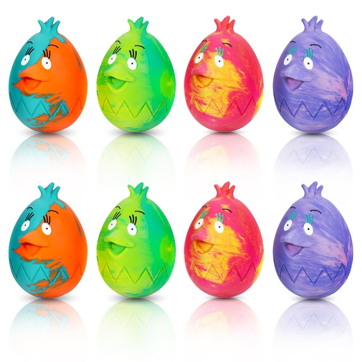 KrauzPet Hundespielzeug mit Sound, Ei-Ball, Stressabbau, pädagogisches Kauspielzeug für Haustiere, geeignet für mittelgroße u