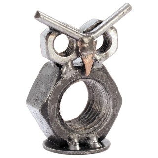 Original Hinz und Kunst Metall-Tier kleine Eule