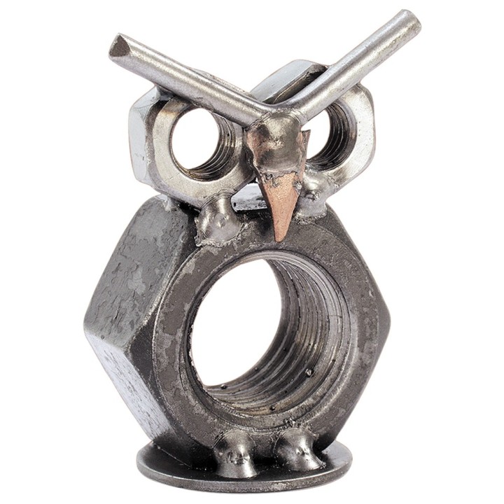 Original Hinz und Kunst Metall-Tier kleine Eule