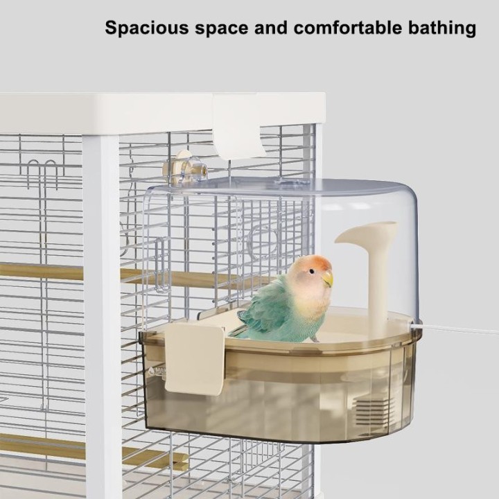 USB-Vogelbäder mit Wasserzirkulation für Käfige – Hängendes Sittichbad, Vogelkäfigzubehör grün