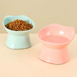 Futternapf für Haustiere, kippbar, mit hohem Boden, Nackenschutz, Erstickungsschutz, Wassernapf für Hunde und Katzen, Antidum