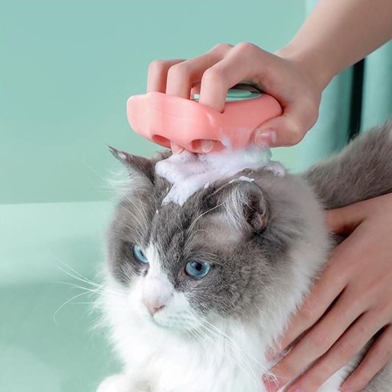 Katzenkrallen-Badebürste, Haustier-Hundebad-Artefakt, Katzenbürste, Haustier-Massagebürste, Bürsten-Massage-Kombinationsbürst