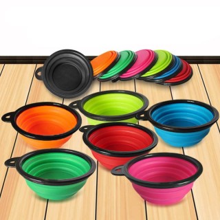 Weicher Hundenapf für Haustiere, 1 Stück, faltbarer Reisenapf aus Silikon für Hunde, tragbarer, zusammenklappbarer Hundenapf