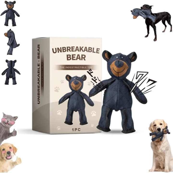 Unbreak Bear Hundespielzeug, 2025 – Unbreakable Extreme Bear, verbesserte Version, unzerstörbares Hundespielzeug, um aggressi