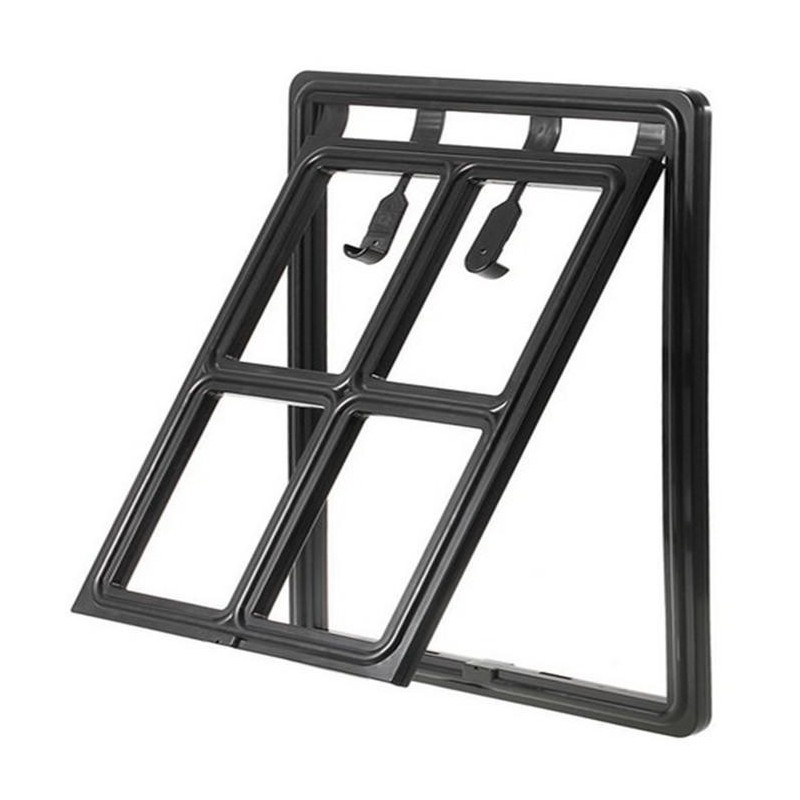 Haustier-Fliegengitter-Fenstertür: Katzen- und Hundeeingang mit Anti-Mücken-Funktion S: 24x29cm weiß