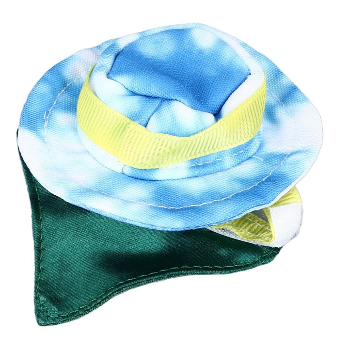 Bartagamen-Cowboyhut und Bandana, Halloween-Reptilienkostüm, Kappe mit abnehmbarem Lätzchen für Eidechsen blau