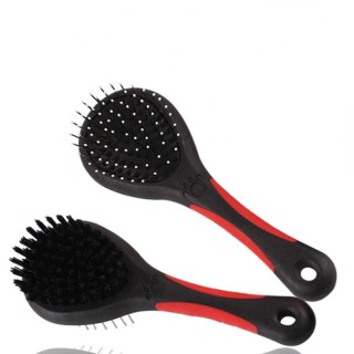 1 STÜCK Doppelseitiger Hundekamm mit Kunststoffgriff, Langhaarbürste, Massage-Badebürste für Welpen und Katzen, Haustierpfleg