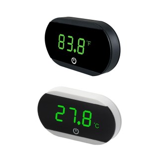LED HD Digitales elektronisches kabelloses Aquariumthermometer, externes Thermometer für Aquarien, ℃/℉, umschaltbar 0–60 ℃(0-