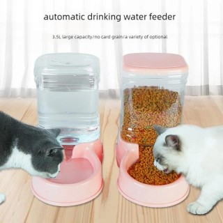 Automatischer Futterspender für Haustiere, große Kapazität, 3,5 l, Futternapf für Katzen und Hunde, Spender für Tierbedarf, W