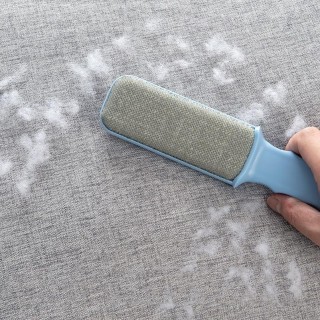 Tierhaarentfernungsbürste, tragbare doppelseitige Tierhaarbürste aus Silikon, Pulloverreiniger, Wollmantel-Pflegebürste, Werk