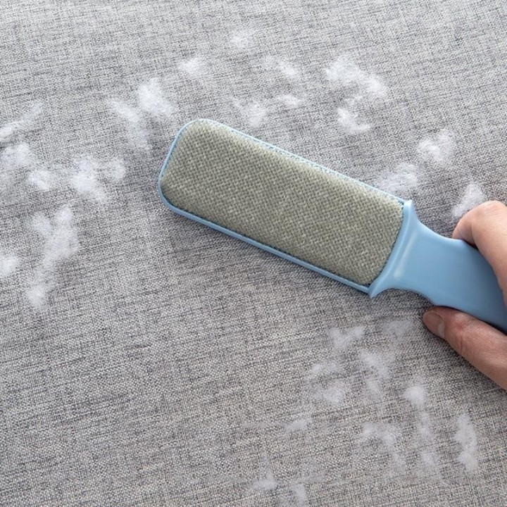 Tierhaarentfernungsbürste, tragbare doppelseitige Tierhaarbürste aus Silikon, Pulloverreiniger, Wollmantel-Pflegebürste, Werk