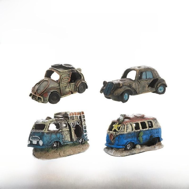 Aquarium-Autowrack-Dekoration: Fisch- und Garnelenversteck-Ornament Old Beetle