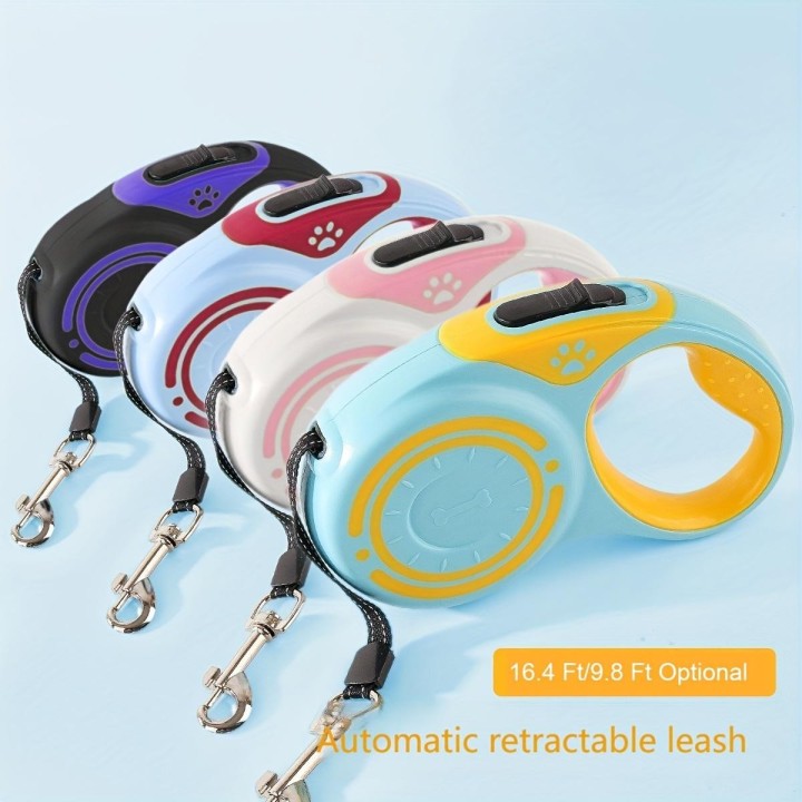 Praktische, automatisch einziehbare Hundeleine: Gehen Sie ganz einfach mit Ihren kleinen und mittelgroßen Hunden spazieren! S