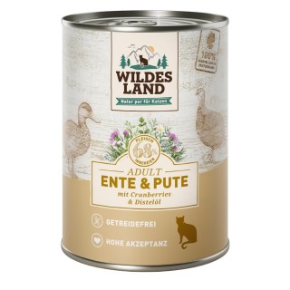 Wildes Land Ente und Pute mit Cranberries 6x400 g