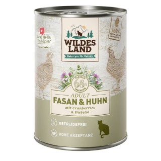Wildes Land Fasan und Huhn mit Cranberries 6x400 g