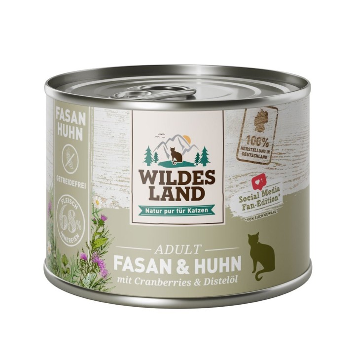 Wildes Land Fasan und Huhn mit Cranberries 6x200 g