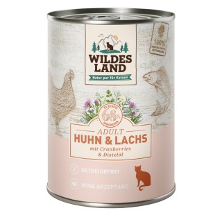 Wildes Land Huhn und Lachs mit Cranberries 6x400 g