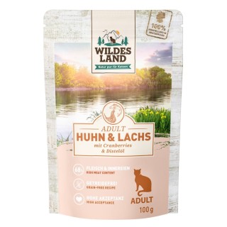 Wildes Land Huhn und Lachs mit Cranberries 12x100 g