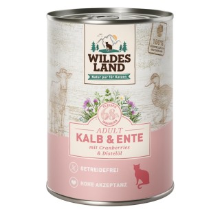Wildes Land Kalb und Ente mit Cranberries 6x400 g