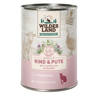 Wildes Land Rind und Pute mit Cranberries 6x400 g
