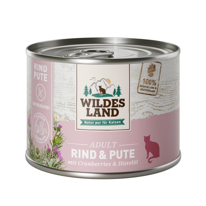 Wildes Land Rind und Pute mit Cranberries 6x200 g