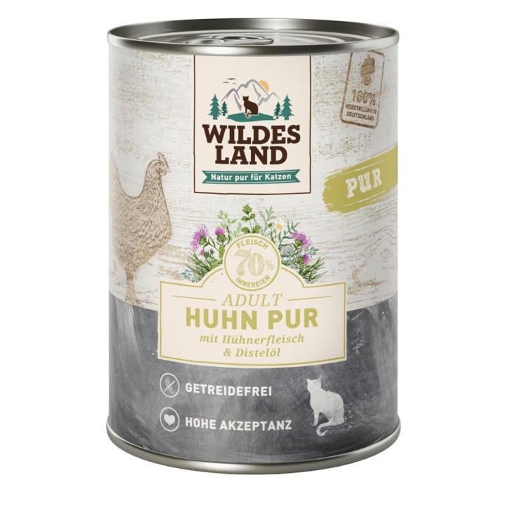 Wildes Land Huhn PUR mit Distelöl 6x400 g