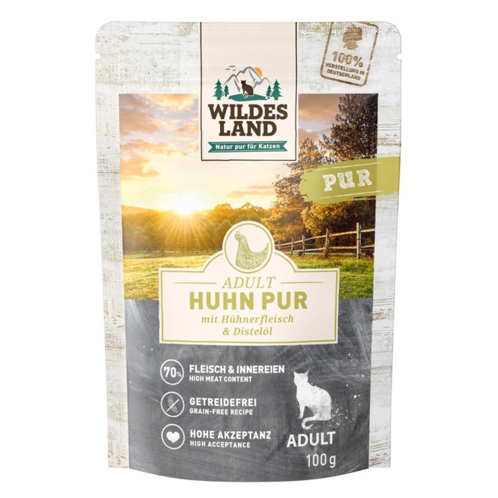 Wildes Land Huhn PUR mit Distelöl 12x100 g