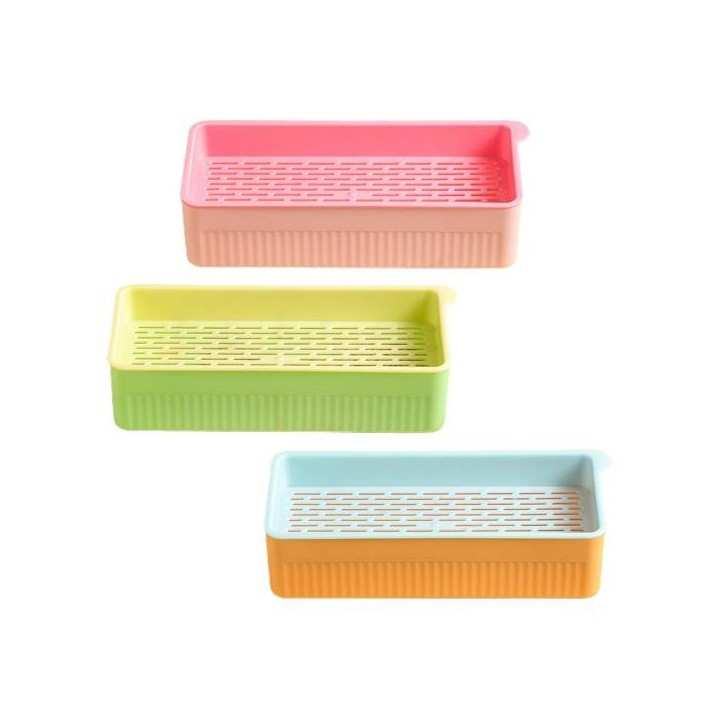 Katzengras-Pflanzgefäß mit abnehmbarem Boden, doppellagig, kontrastfarben, rutschfeste Basis, leicht zu reinigen, Kunststoff-