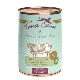 Terra Canis Getreidefrei 6 x 400 g - Rind mit Zucchini, Kürbis & Oregano