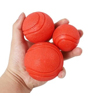 Hundespielzeug Gummiball Bissfester Ball Spielzeug für Hunde Welpen Teddy Pitbull Rot Farbe Fester Ball SL Heimtierbedarf S