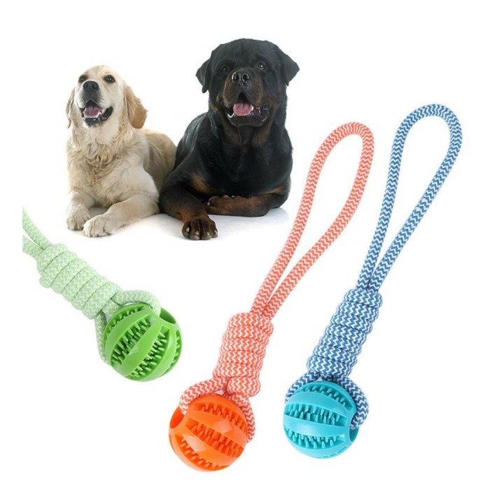 Hundespielzeugbälle, interaktives Leckerli-Seil, auslaufende Gummibälle für kleine, mittelgroße Hunde, kauen, bissfest, Haust