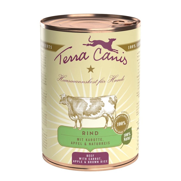 Terra Canis Classic 6 x 400 g - Rind mit Karotte, Apfel & Naturreis