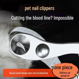 Nagelschere für Haustiere aus Edelstahl mit rundem Loch – sicher für Katzen und Hunde 1 piece, Single Hole orange