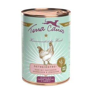 Terra Canis Getreidefrei 6 x 400 g - Huhn mit Pastinaken, Löwenzahn und Brombeeren