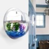 Transparente Wandmontage Fisch Tank Halbkugel Form hängen Betta Tank Goldfisch S