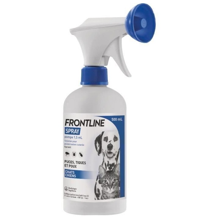 FRONTLINE Spray 250 ml – Puces, Tiques, Poux – Chien et chat