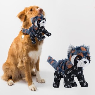 Interaktives Hundespielzeug aus Plüsch, unzerstörbares, robustes Kauspielzeug für Hunde mit aggressivem Kauverhalten, quietsc