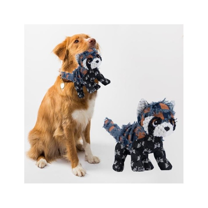 Interaktives Hundespielzeug aus Plüsch, unzerstörbares, robustes Kauspielzeug für Hunde mit aggressivem Kauverhalten, quietsc